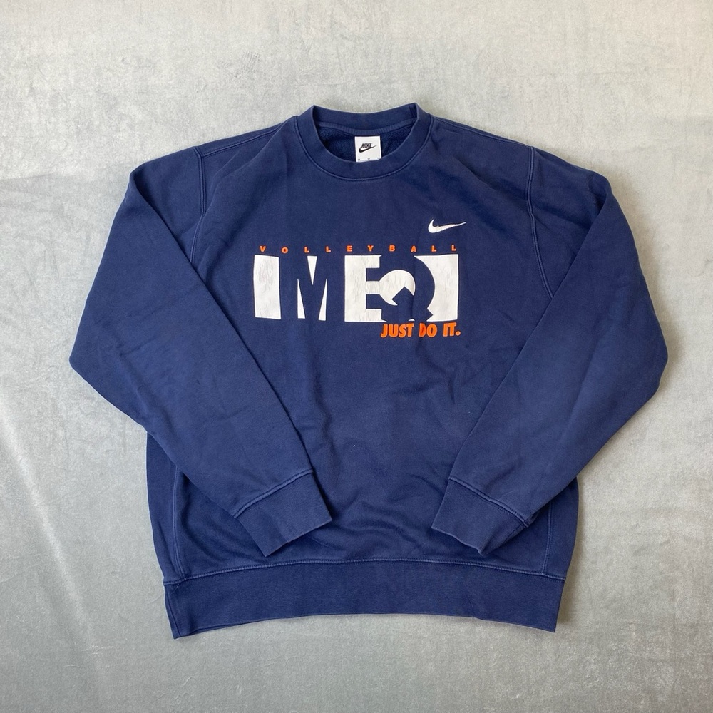 Nike IMEQ Volleyball‎ Crewneck Sweatshirt Blue Mens Size M